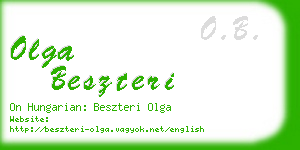 olga beszteri business card